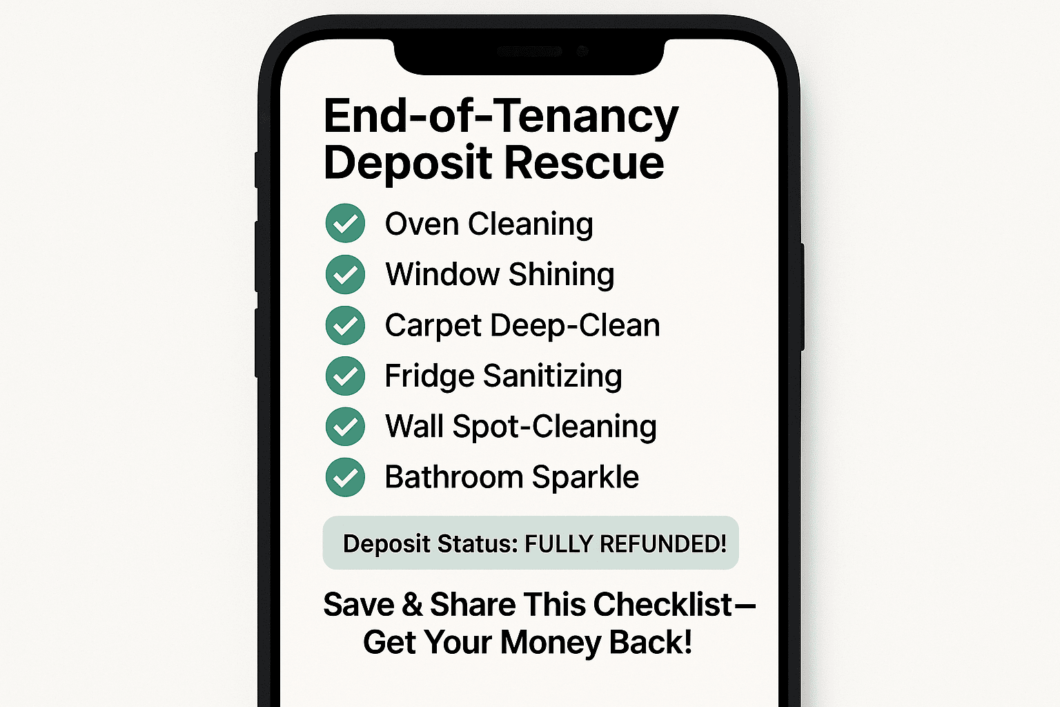 Get deposit back for cleaning in malta tenancy.