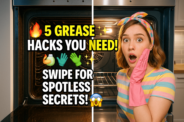 Young lady surprised and positively shocked how clean her oven is.