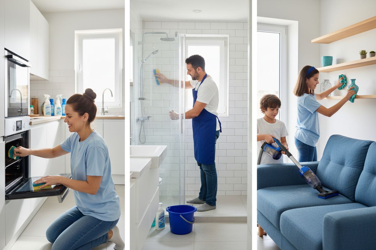 deep cleaning family modern home