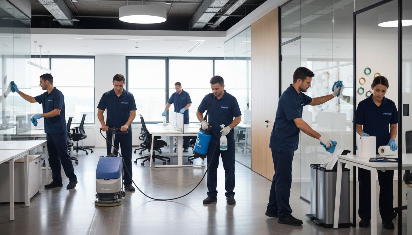 professional cleaning team