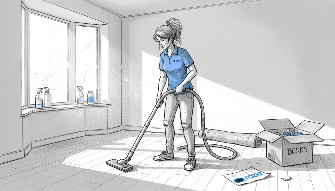 Cleaner vacuuming new Malta apartment