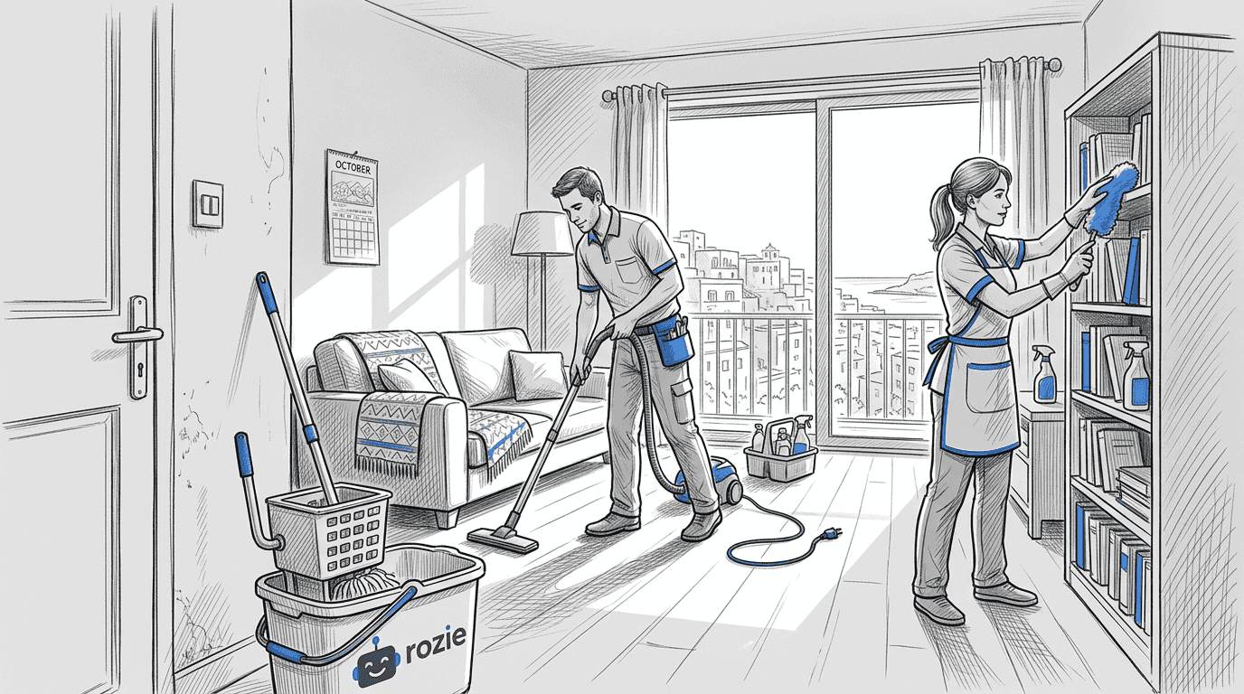 Cleaners working in St Julians apartment