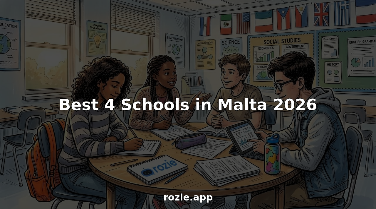Four students collaborating in Maltese classroom